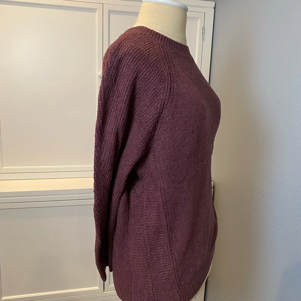 Barefoot Dreams CozyChic Lite Rib Blocked Pullover - Size Small - Picture 4 of 9